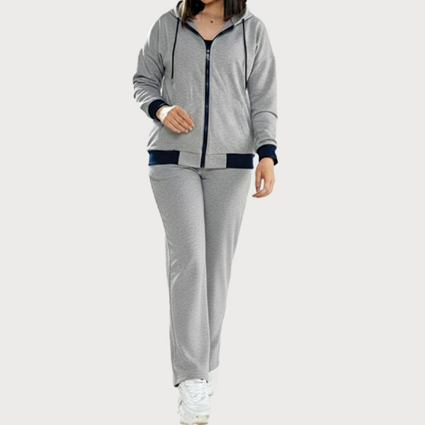 ست سویشرت شلوار ملانژ زنانه