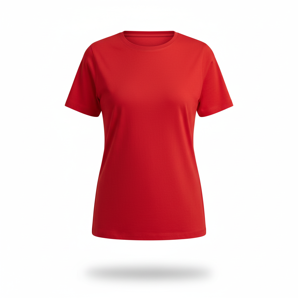 تیشرت یقه گرد بیسیک زنانه