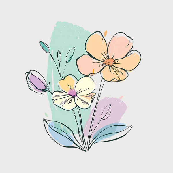 تیشرت رنگین گل