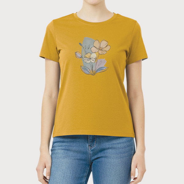 تیشرت رنگین گل