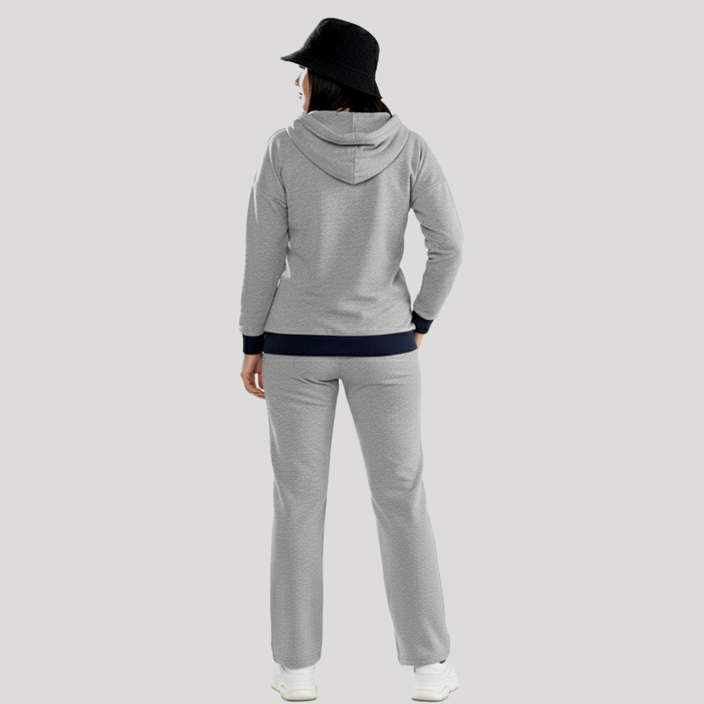 ست سویشرت شلوار ملانژ زنانه