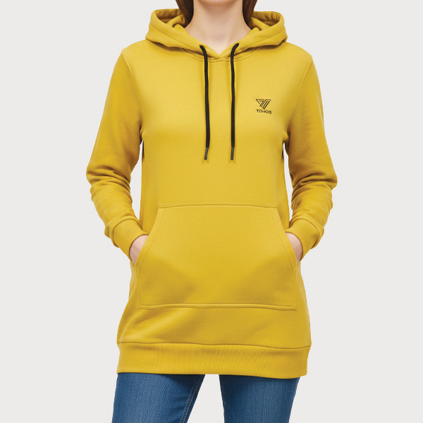 هودی زنانه زرد لیمویی