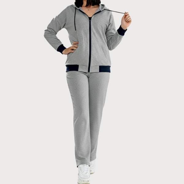 ست سویشرت شلوار ملانژ زنانه